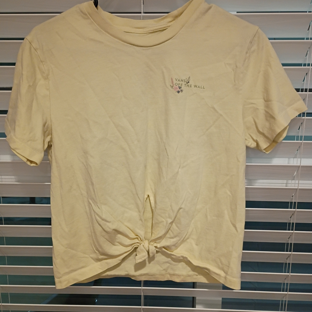Vans Light Yellow Tie-Front Tee